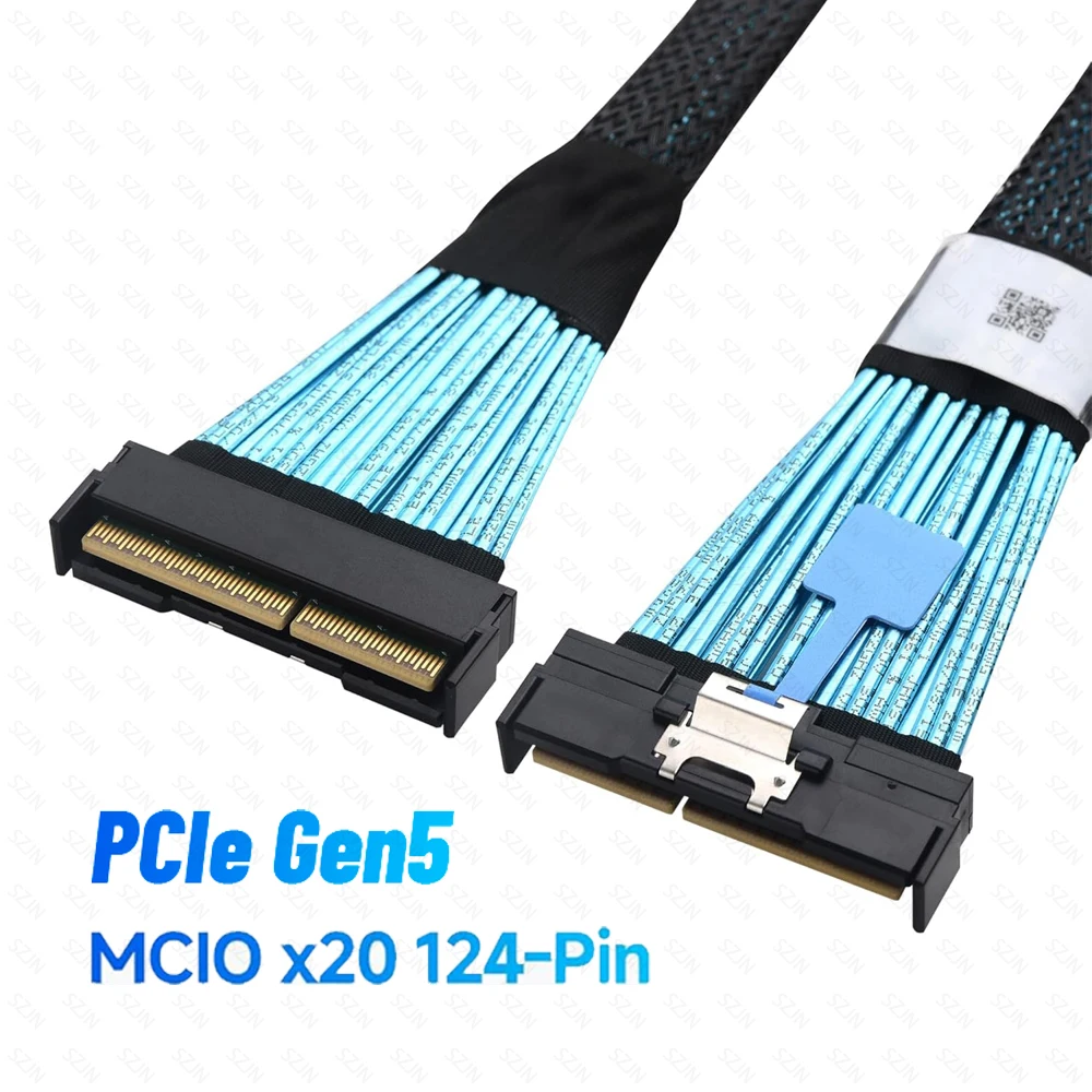 MCIO Cable 5.0 X20 124-Pin Cable 0.25-0.5m Support PCIe Gen5 SFF-TA-1016 SAS3.0 Mini Cooledge IO Cord High Performance Cable