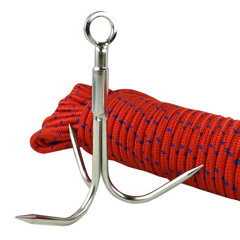 Wandern Edelstahl Klaue Karabiner Multifunktionale Klettern Haken Grappling Haken für Reisen Outdoor Camping Angeln