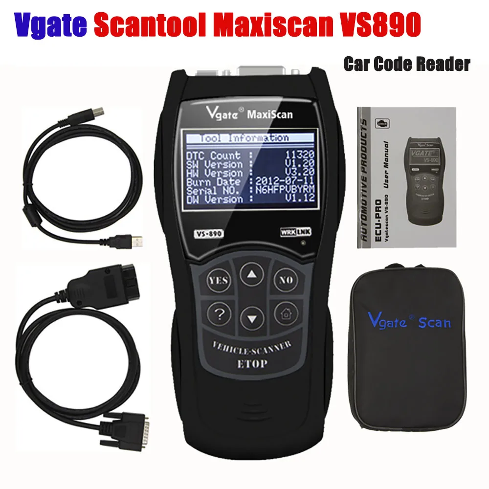 

OBD2 Scanner Car Fault Code Reader Maxiscan Vgate VS890 OBD II Diagnostic Scanner Universal Automobile SCAN Tool Engine Tester