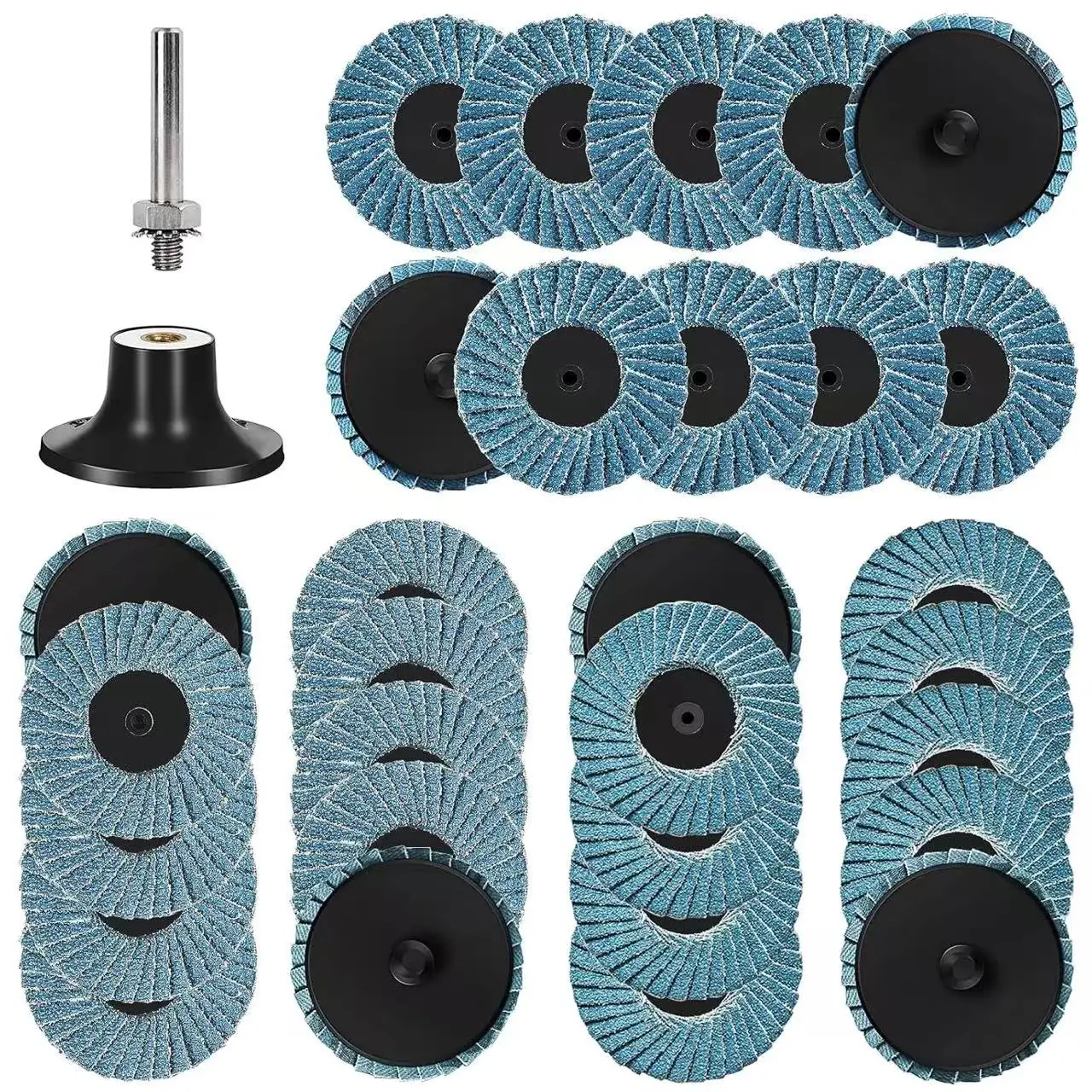 31 Pcs 2 Inch Flap Discs for Die Grinder, 1/4