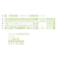 ZUOYA Pupu sheep PBT Keycaps 132 Keys OEM Profile Set Custom Keycap For Key Caps Pudding Keycap For MX Switch Mechanical