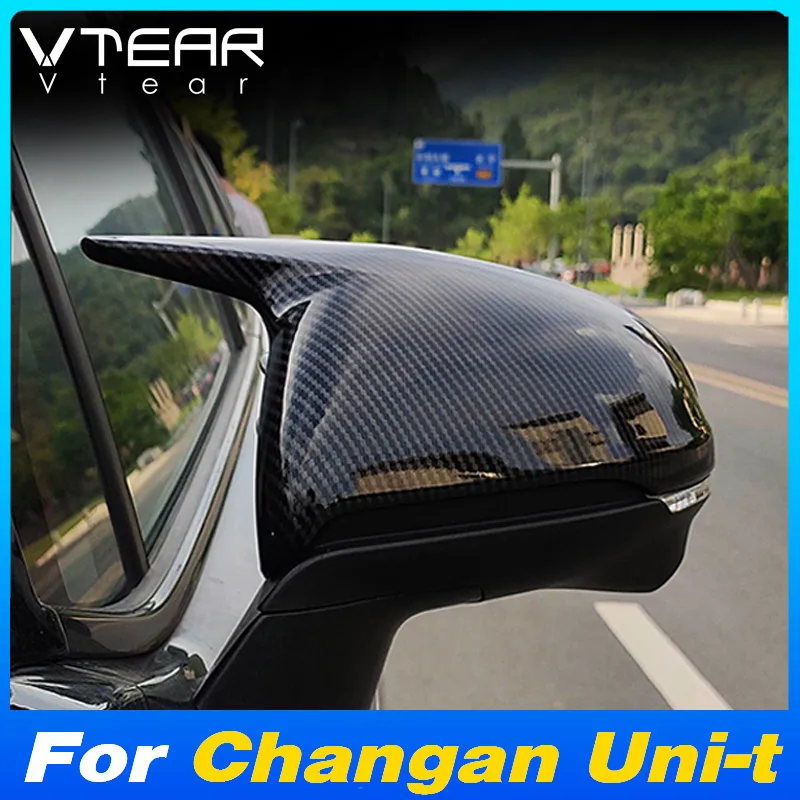 Vtear Car Rear Reversing Mirror Cover Rearview Mirror Shell Exterior Trim Sticker Decoration Accessories For Changan Uni-t 2024