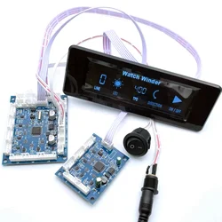 Watch Winder Display Rack LCD Circuit Board + Control Module + Switch Parts Remote Control 1-12 Motors 5 PIN PLUG