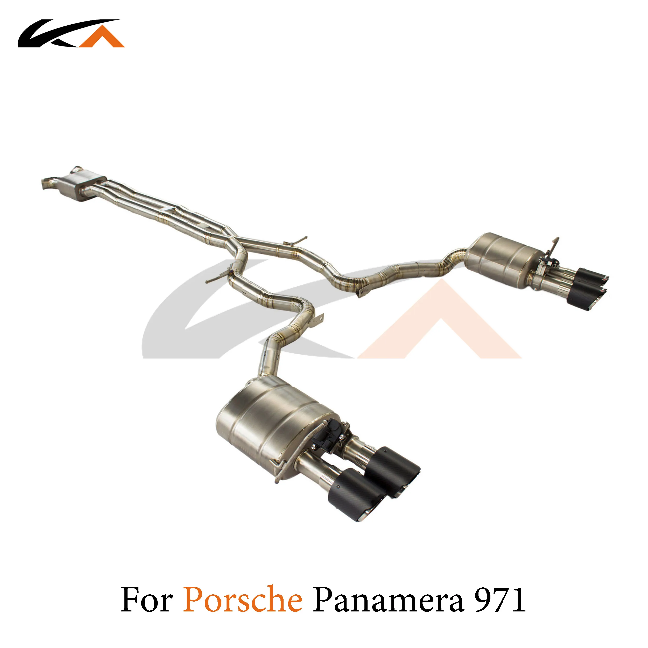 KA Tuning exhaust system parts titanium alloy catback for Porsche panamera 971 rear section performance muffler valve