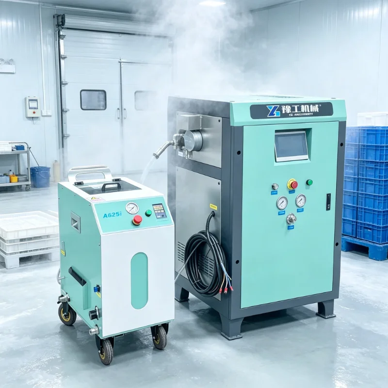 Industrial Dry Ice Cleaning Machine High Efficiency CE Dry Ice Blasting Machine Car Detail Dry Ice Pellet Maker Machine for Sale