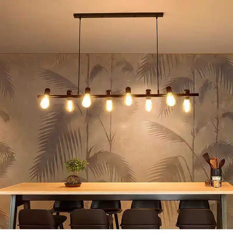 

Retro restaurant chandelier creative checkout page cafe clear bar clothing store commercial headlamp