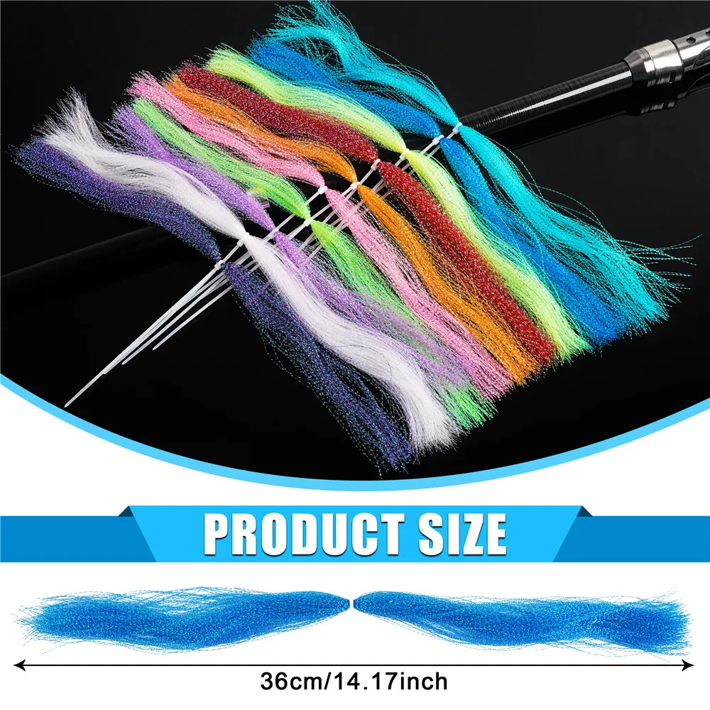 20Packs 20Colors Sparkle Crystal Flash Tinsels Fly Fishing Line Dry Flies Streamers Nymphs Jigs fly Flies Tying Material Tools