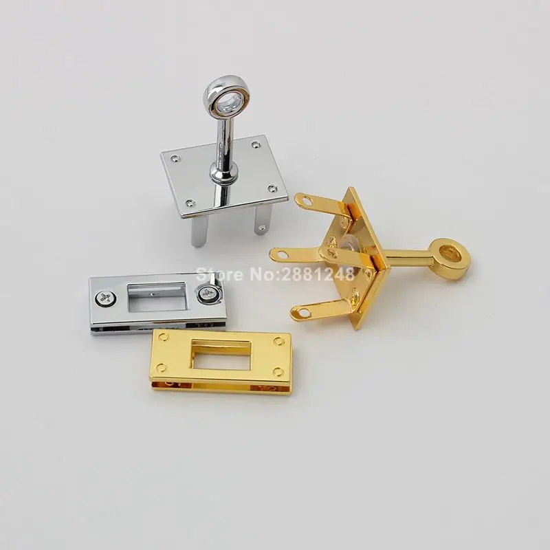 New Rectangle Eyelets Hanger Metal Lock for Bag Hardware Wholesale Fashion a Set of Locks Fitting Woman Handbag Bag Accessories