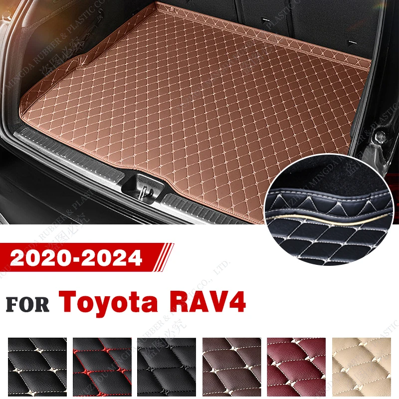 Car Trunk Mat For Toyota RAV4 2020 2021 2022 2023 2024 Waterproof Cargo Liner Boot Carpets Car Accessories