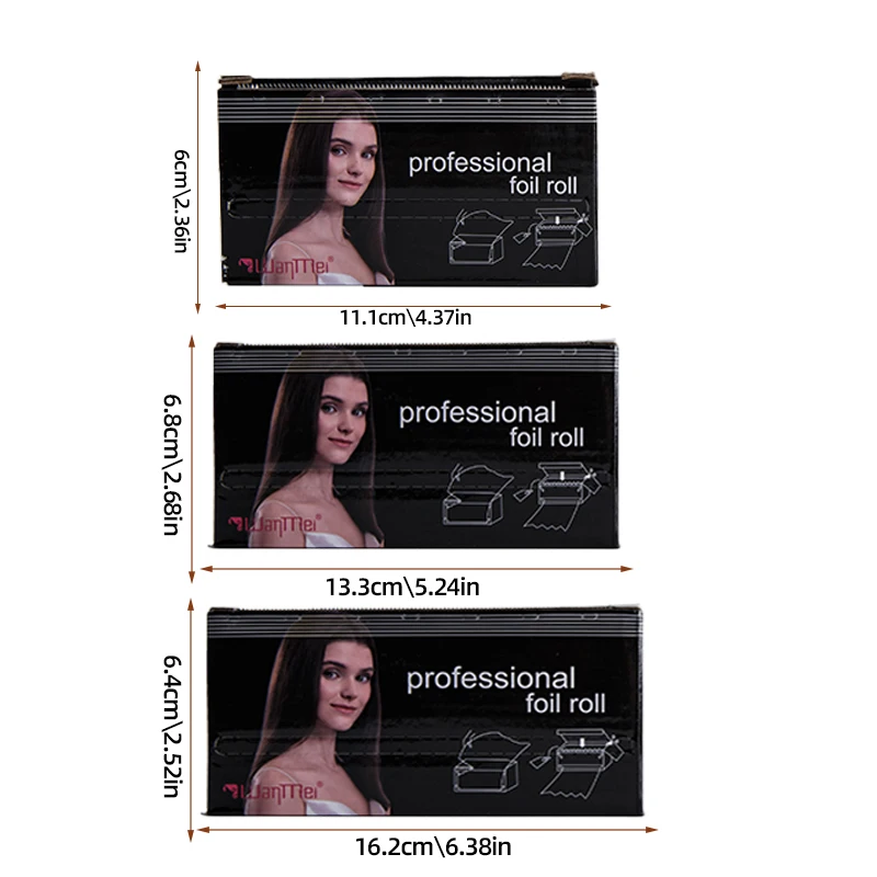 WANMEI Salon Professional Hair Aluminum Foil 50m X 15cm Pick-Dye Special Tin Paper for Hairdressing Coloring Styling Perming