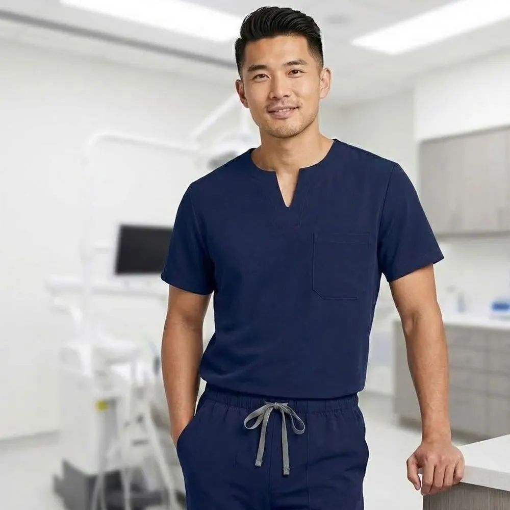 Spodnie robocze o luźnym kroju, szybkoschnące, z prostymi nogawkami dla personelu szpitalnego - 2 sztuki wygodnej, elastycznej odzieży roboczej