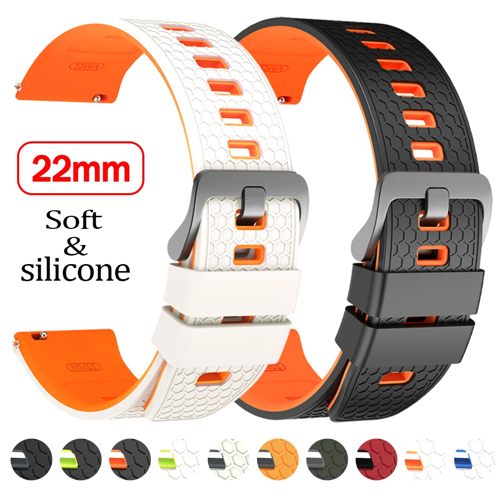 22 mm weiches Silikonarmband für COROS PACE 4 Armband Ersatz für COROS APEX 4 42 mm 2 Pro/APEX 46 mm/PACE Pro 3 Sportarmband