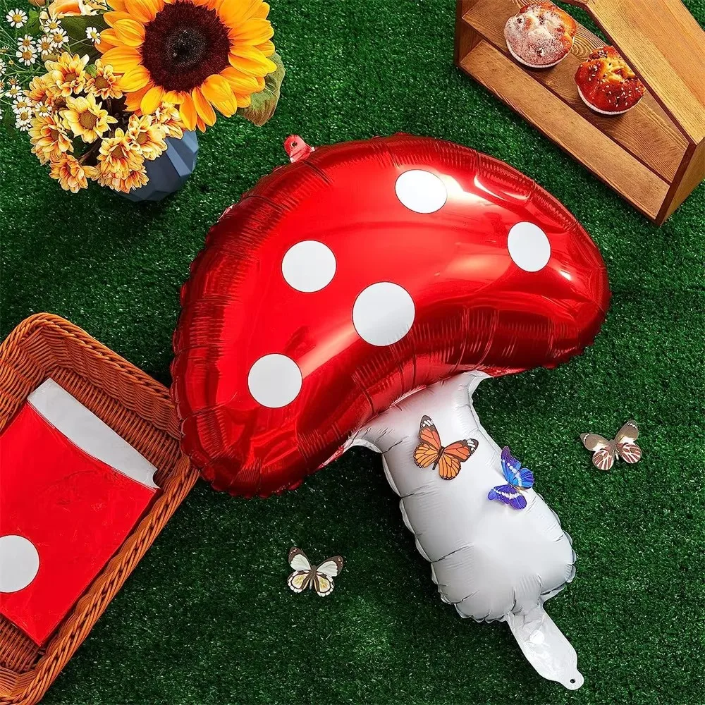 31 X 21 Inches Mushroom Foil Balloon Party Decoration Balloon Fun Mushroom Party Decoration Balloons Forest Plant Theme Balloon