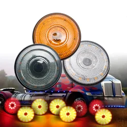 DC12V 24-LEDs Car Lights Auto Truck Trailer Rear Tail Brake Stop Marker Light Indicator Turn Singal Light Lamp Round Reflector