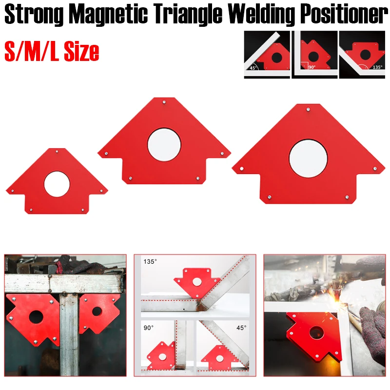 

S/M/L Size Strong Magnetic Welding Positioner 45 °/90 °/135 ° welding auxiliary magnet Oblique Angle Iron Suction Accessory Tool