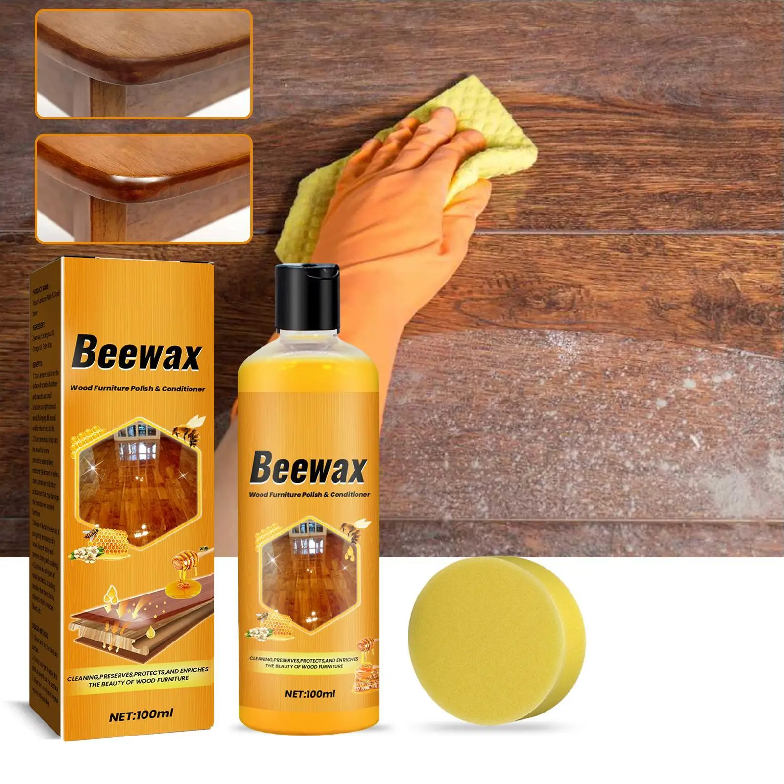 100ml Bee Wax Furniture Polishing And Cleaner Agent Multi-function Natural Bee Wax Polishing Protective Wood Cleaner Spray
