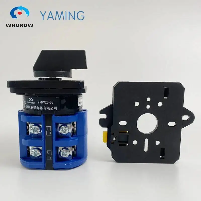 63A Montato Su Guida DIN Universale Selettore LW26-63/2 Due Poli Circuito di Controllo di Selezione di Contatto In Argento Rotary Cam Interruttore