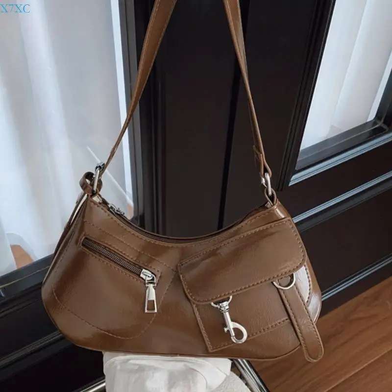X7XC Женская сумка через плечо Легкие сумки из искусственной кожи для подмышек с удобным ремешком