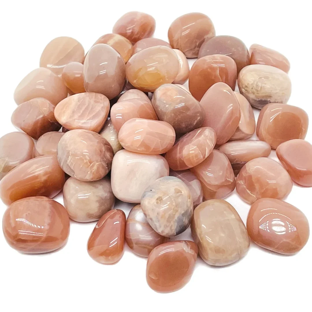 30g/100g Peach Moonstone Tumbled Stone - Orange Moonstone - Rainbow Moonstone - Moonstone Crystal
