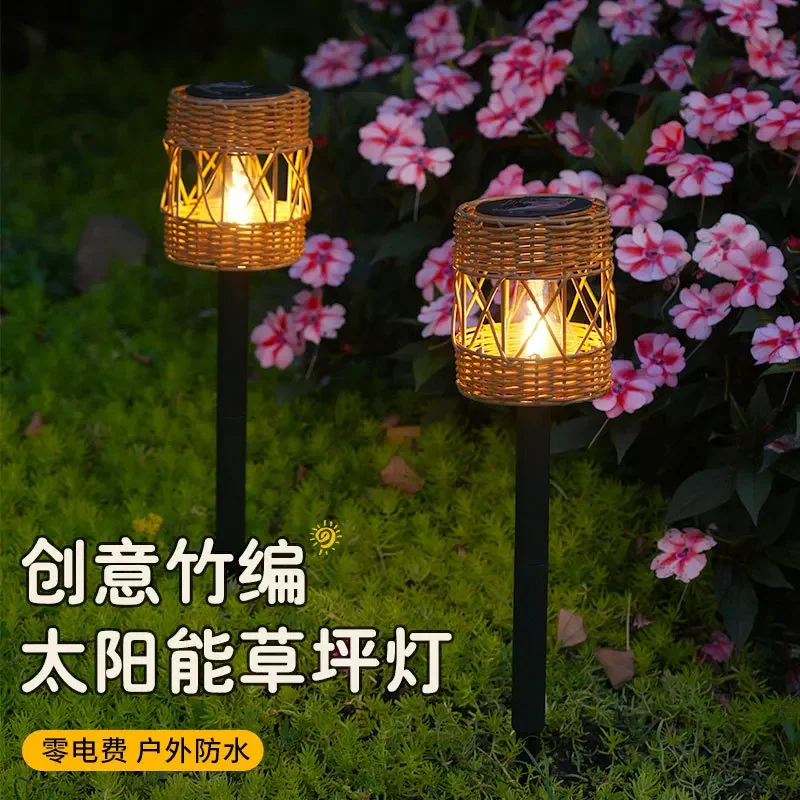 

New Solar Bamboo Lawn Light Outdoor Garden Landscape Floor Plug-in Light Household Decoration Ambient Light