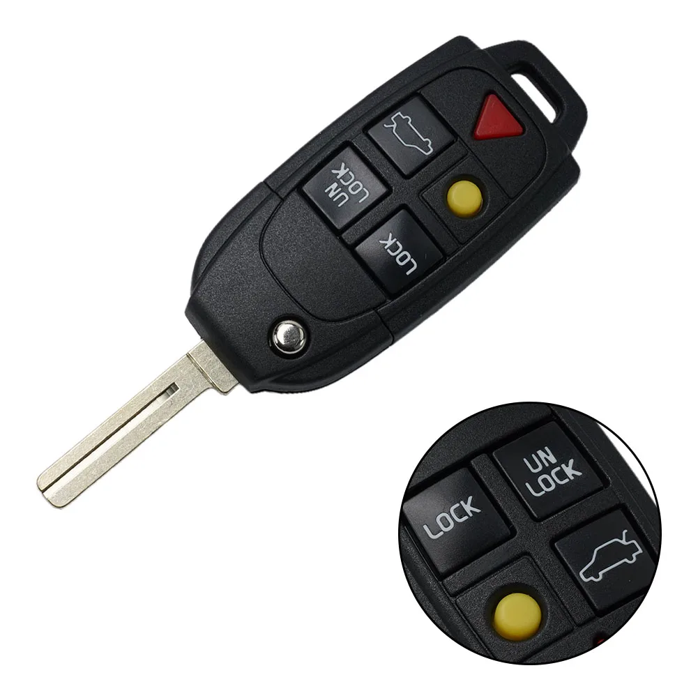 1 reemplazo de la caja de la carcasa del llavero para Volvo S60 (2004 - 2009) para Volvo XC70 (2004 - 2007) sin estaciones electrónicas