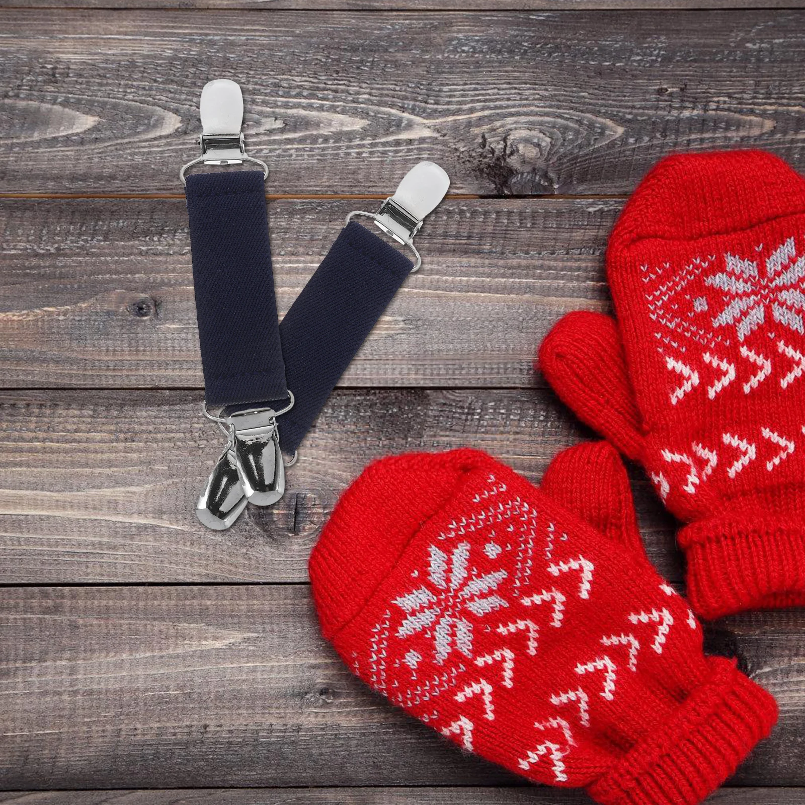 

2Pairs Glove Clips Kids Winter Outdoor Non-Slip Mitten Holders Durable Toddler Glove Keeper Mitten Holders for Kids