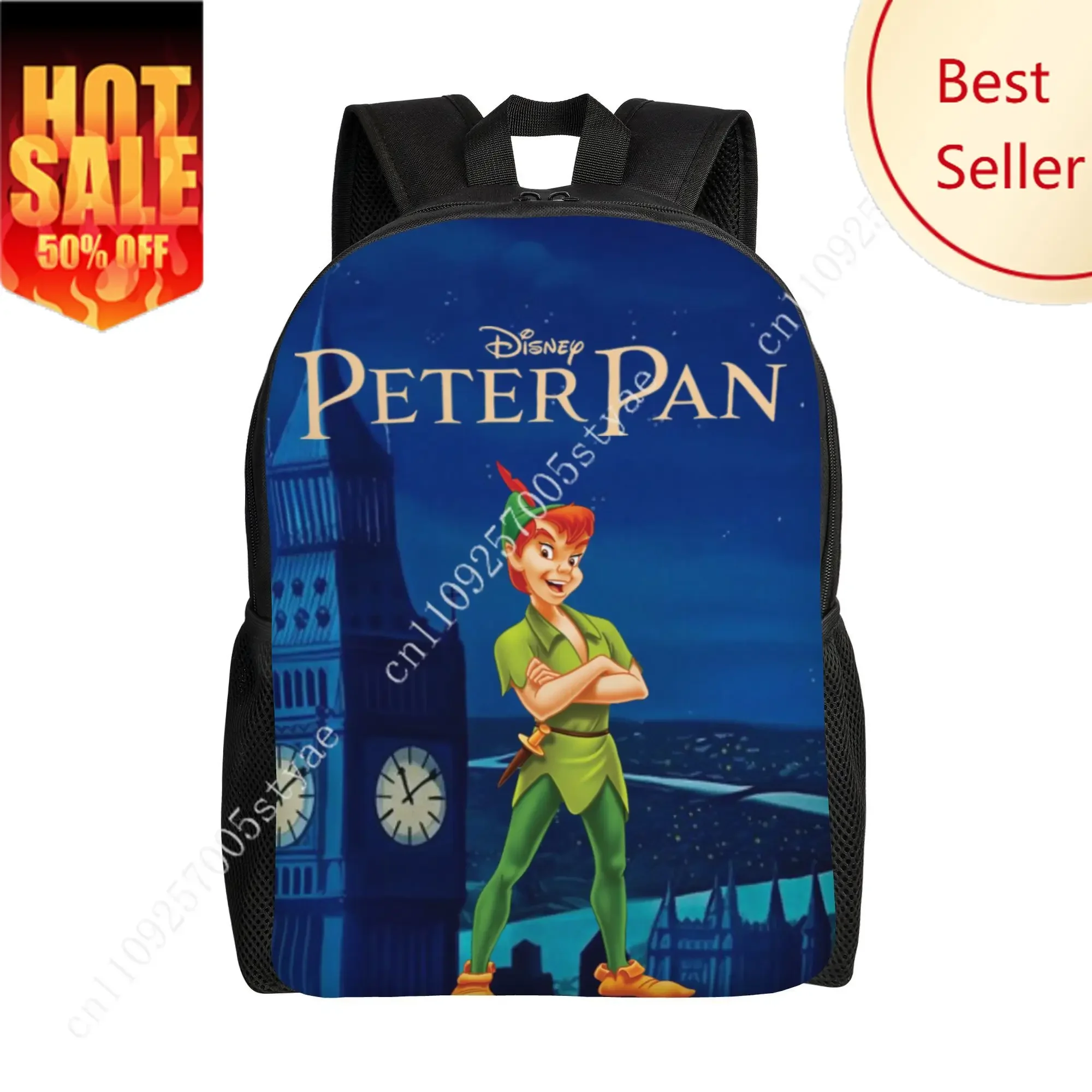 

Peter Pan Classic Backpack Disney Cartoon Decorate Fabric Bags Design Your Photo Logo Text Party Holiday Custom Gifts