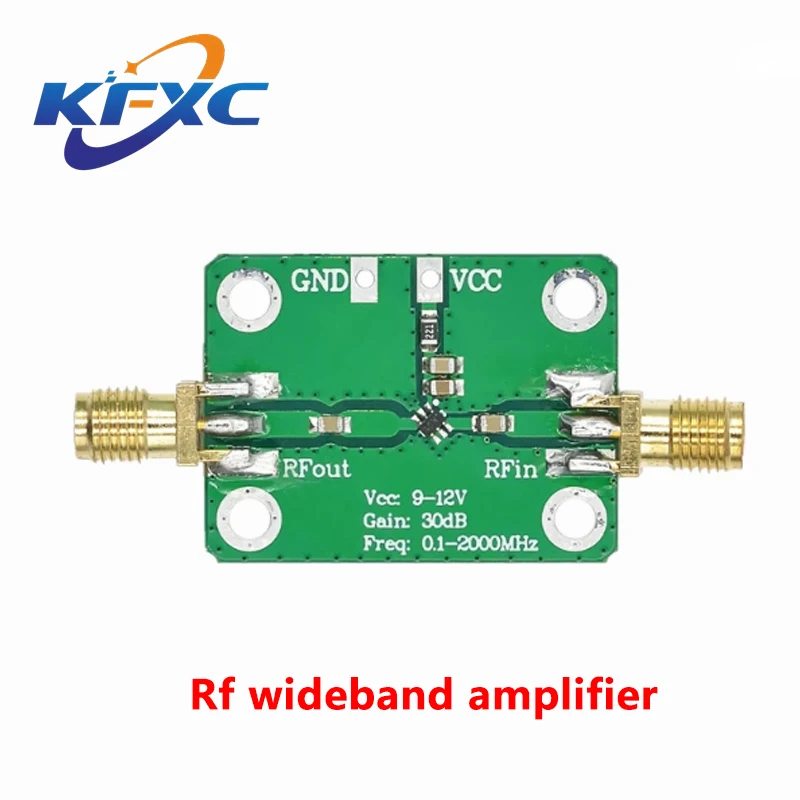 0.1-2000MHz RF Wideband Amplifier High Gain 30dB Low-noise Amplifier LNA Development Board