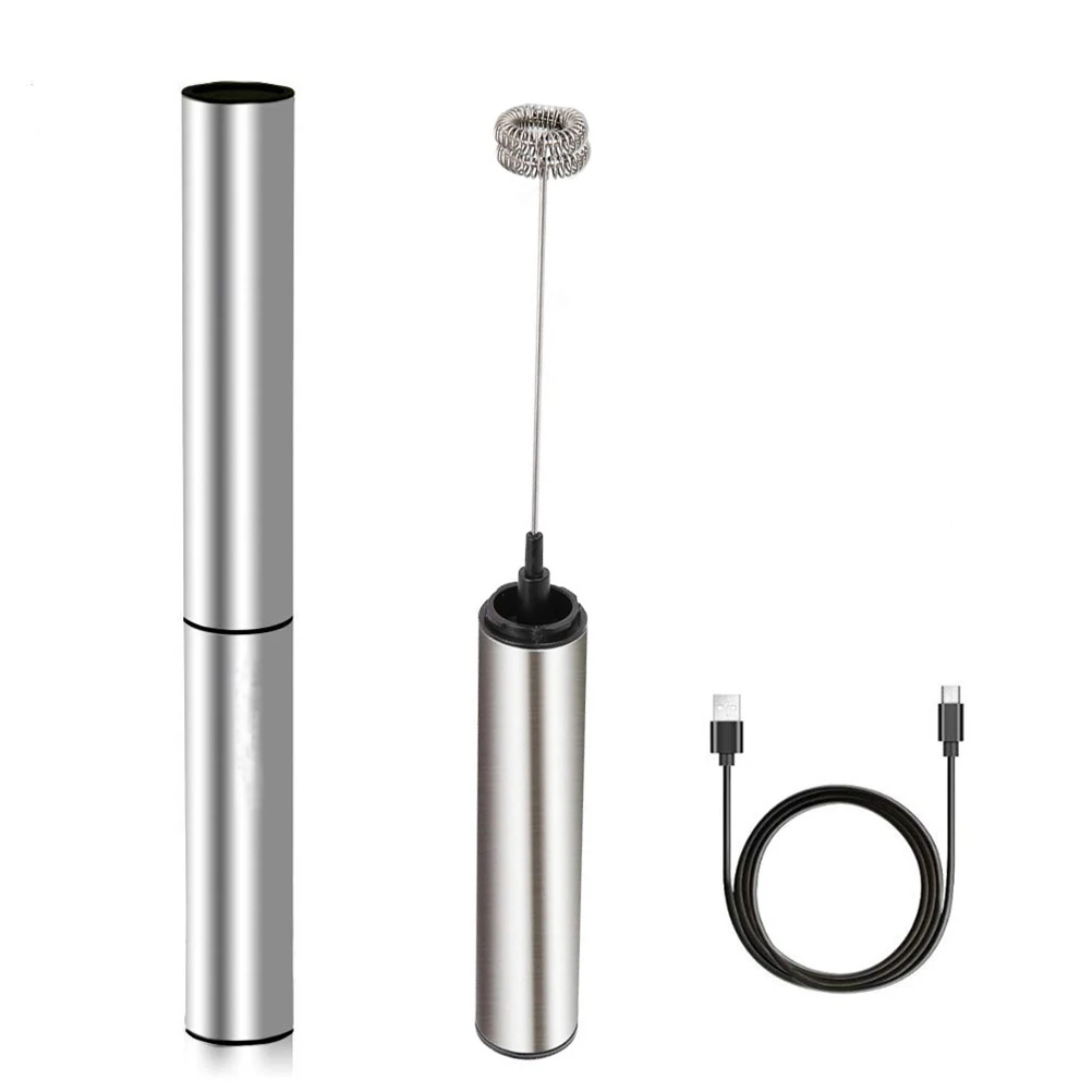 

1 set 1 Set Stainless Steel Electric Milk Frother Usb Powered Three Layer Spring Heads Mesh Ball Heads Adjustable Gears Coffee