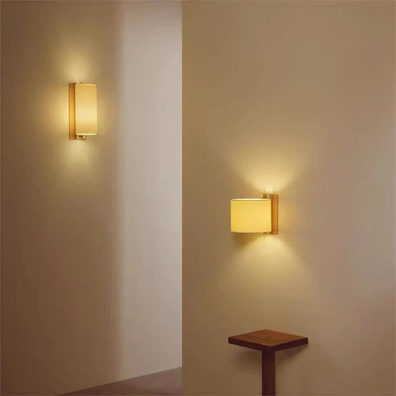 Spanish Santa&Cole TMM Wall Lamp For Living Room Dining Room Study Corridor  Bedroom Antique Wooden Style Bedside Atmosphere