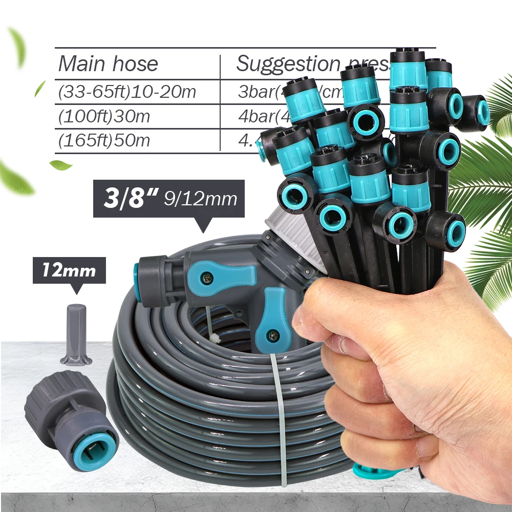 30-5M high quality Smart Timer Garden Watering System OD-12mm Hose Irrigation  for Greenhouse Plants Lawn Mobile Remote Control