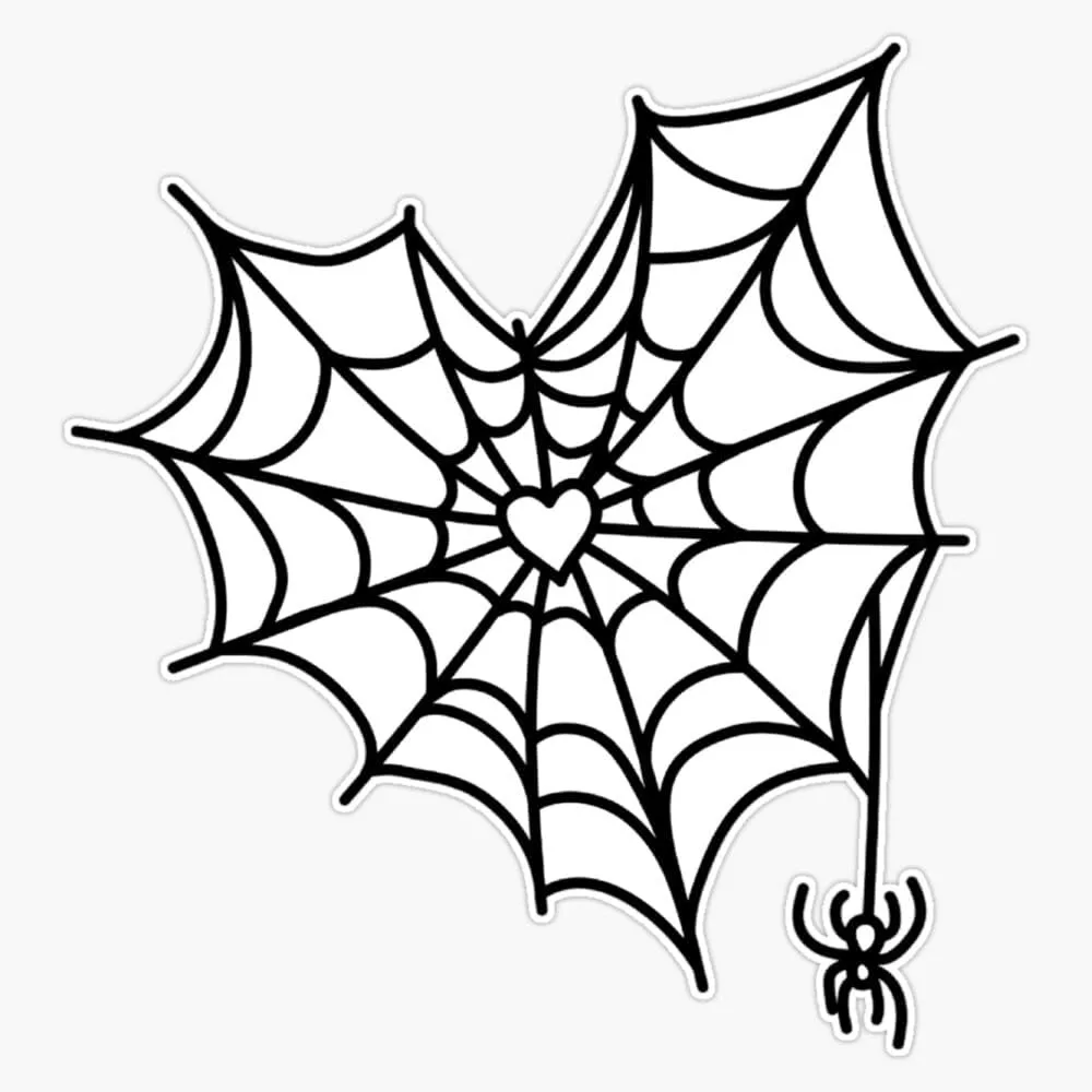 

Black Spiderweb Heart Sticker Vinyl Waterproof Decal Car Laptop Wall Window Bumper Cute Window Sticker Waterproof Vinyl Decals