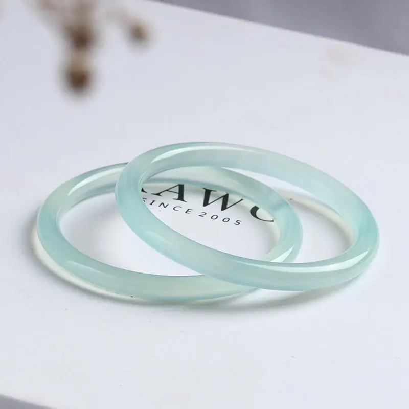 Ice Azure Frozen Ice Green Bracelet Female Thin Round Strip Jingle Bracelet