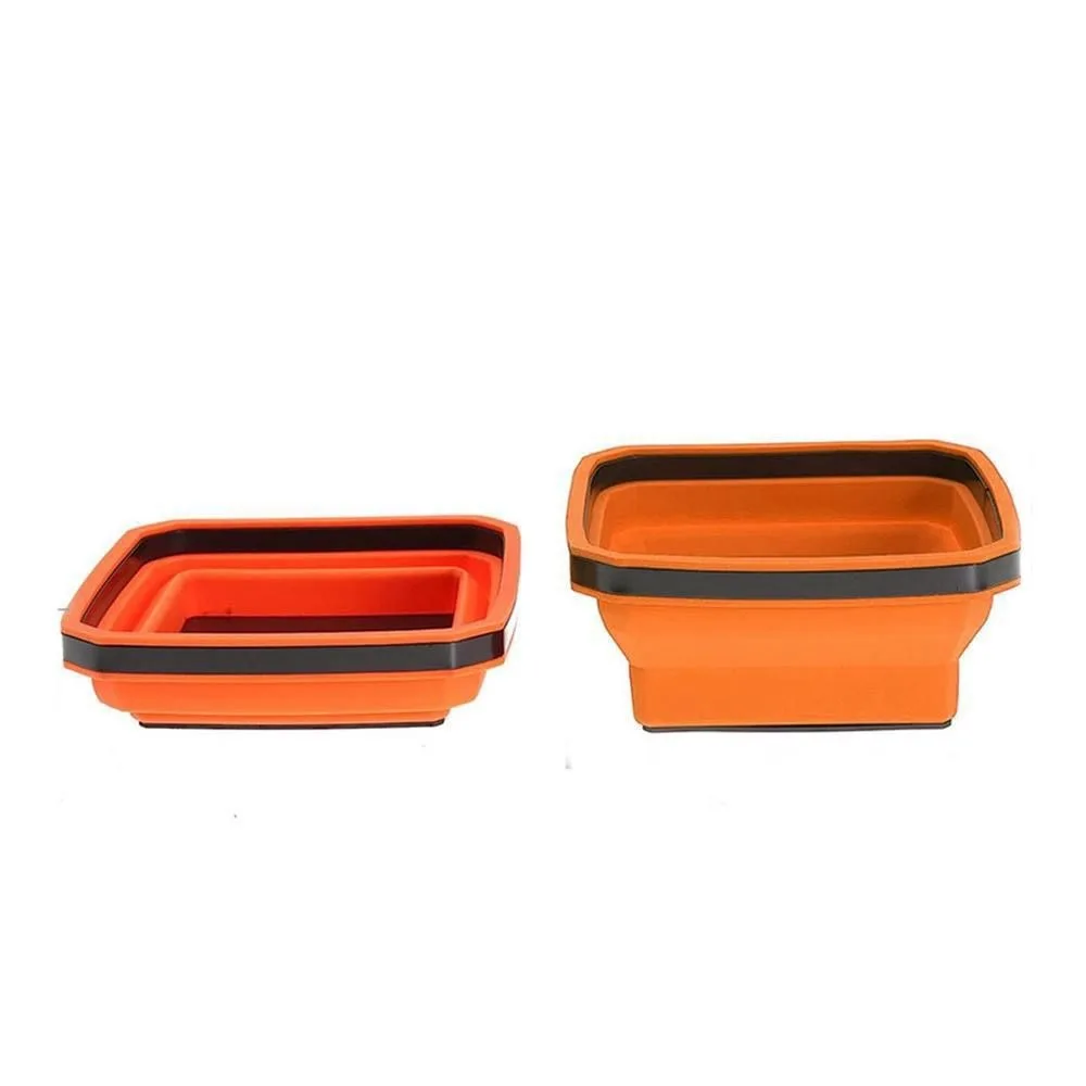 Collapsible Magnetic Parts Tray Foldable Multicolor Magnetic Screw Tray Stain-Resistant Raised Walls Storage Plate