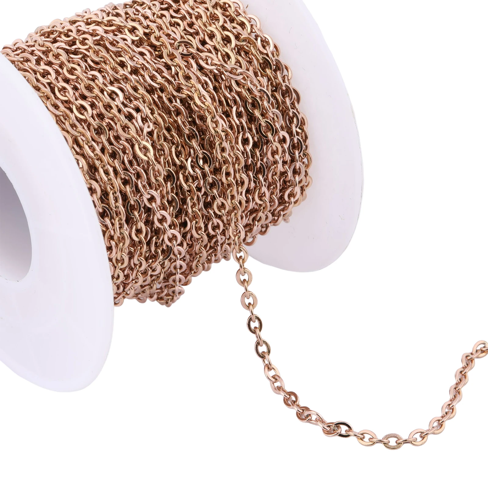 

10meters/Roll Stainless Steel Rose Gold Link Chains For Jewelry Making Diy Pendant Necklace Accessories