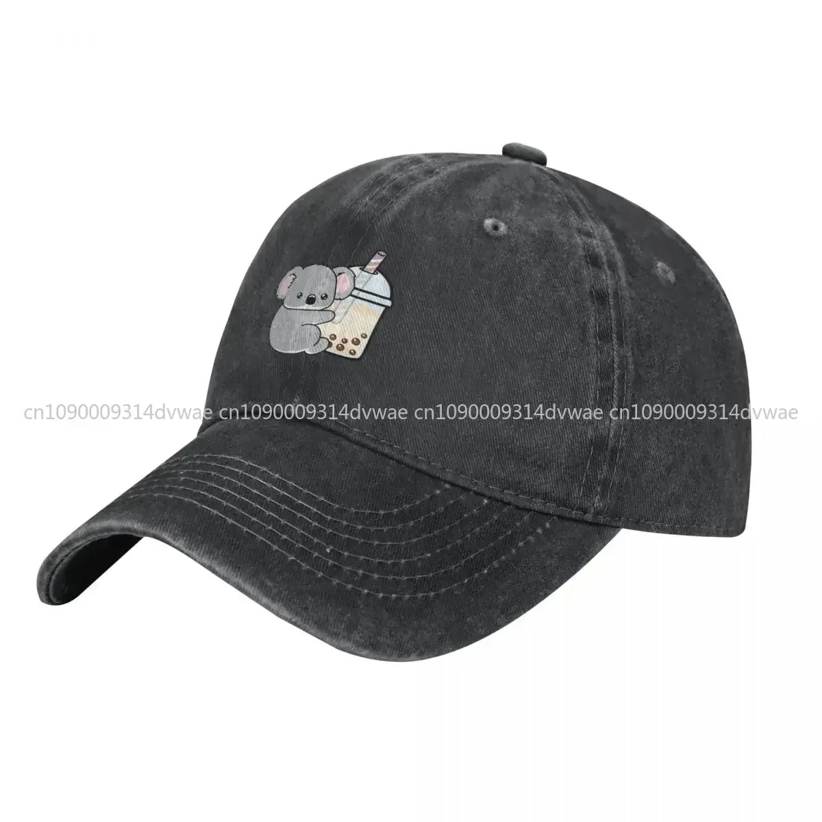 

Little Koala Loves Boba! Cowboy Hat Hip Hop Golf Wear Custom Cap Women Caps Men's