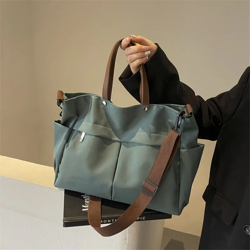 

Vintage Canvas Tote Bag Spacious, Multi Pocket Design Shoulder Crossbody Bag for Modern Women’s Daily Essentials & Travel Needs