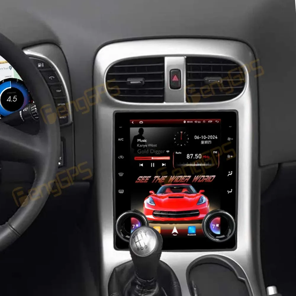 12.3 Inch Android 13 Dual Screen CarPlay Car Radio for Corvette C6 2005-2013 Touch Screen Multimedia Player Head Unit DSP BT