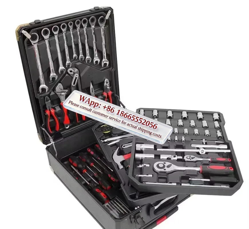 186 Pieces of Car Repair Tools Hardware Tool Set Bar Box
