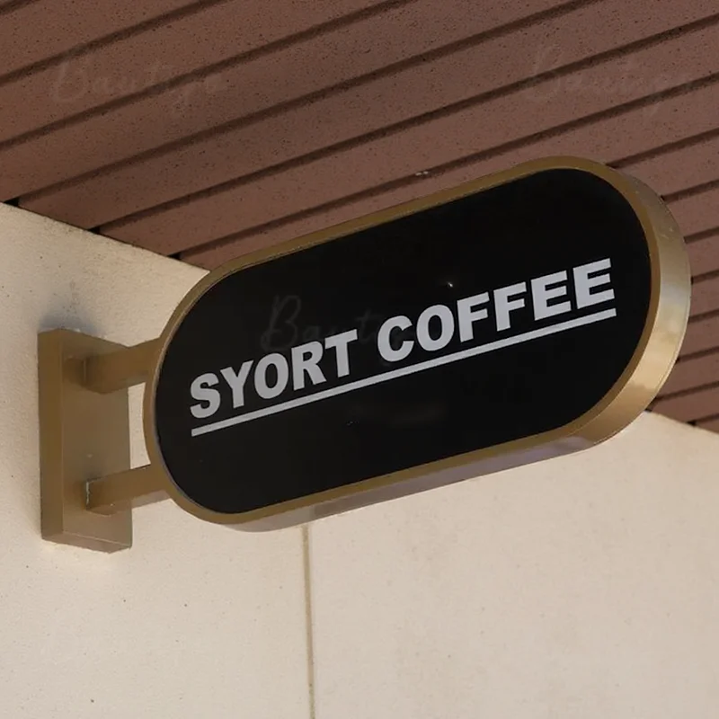 Custom Glow Lightbox Business Sign Premium Logo Display Storefront Signs Double Sided LED Light Box Illuminated Signage