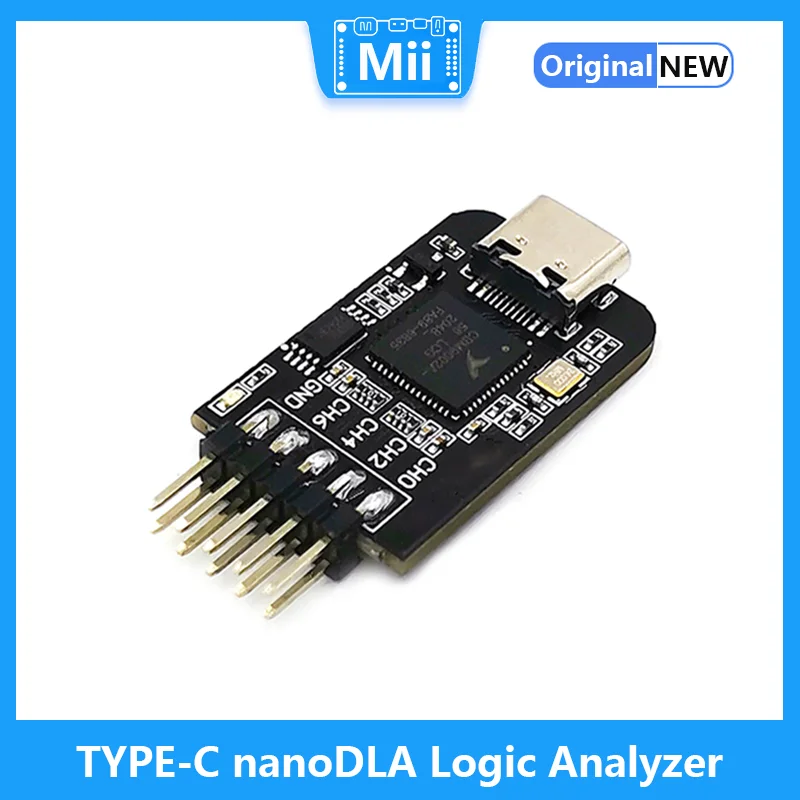 TYPE-C nanoDLA Analizator stanów logicznych ARM FPGA Narzędzie do debugowania Analiza protokołu 24 MHz Próbka 8 kanałów Open Source Sigrok PulseView