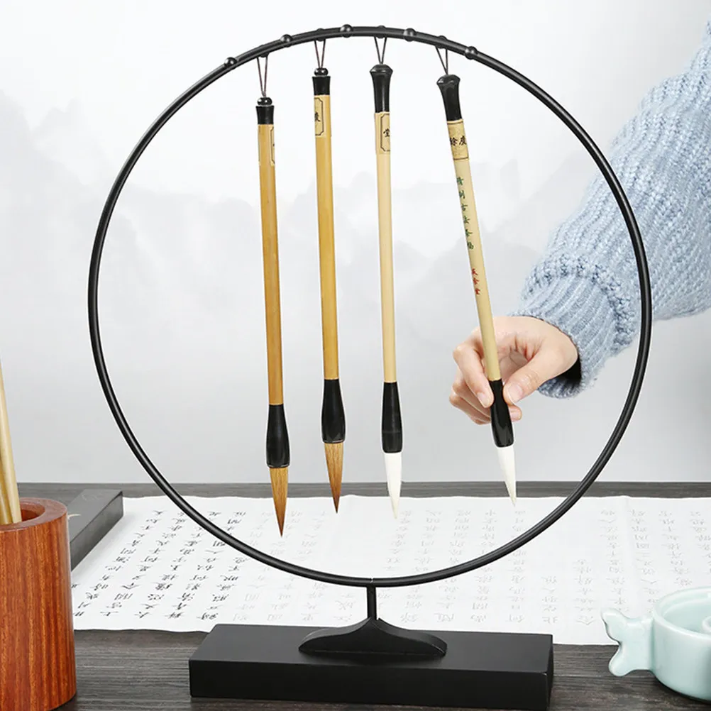 premium-brush-pen-storage-rack-smooth-finish-iron-design-ideal-for-ink-brushes-desk-organizer-home-office-decoration