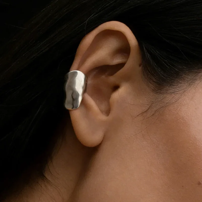 ต่างหูหนีบโลหะทองแดงเรียบทรงเร - Ear Cuff No Piercing บทวิจารณ์และราคา