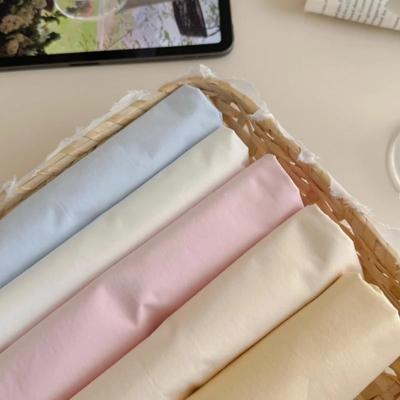 

cotton 60-count plain weave cotton fabric, washed cotton combed cotton shirt for children, inner lining of hairband, DIY fa