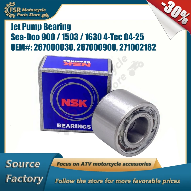 

Jet Pump Bearing,Fits Sea-Doo SE GTI GTR GTS GTX RXP Wake 900 1503 1630 4-Tec 04-25,P/N:267000030 267000900 271002182,Jet Ski