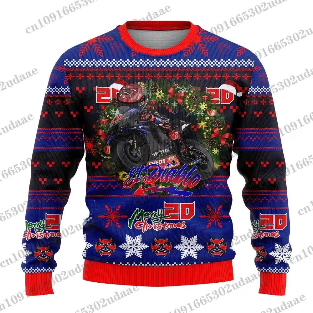 جديد 25-26 فابيو كوارتارارو رقم. 20 سائق عيد الميلاد متعة Crewneck البلوز الشتاء الاحتفال عيد الميلاد عارضة...