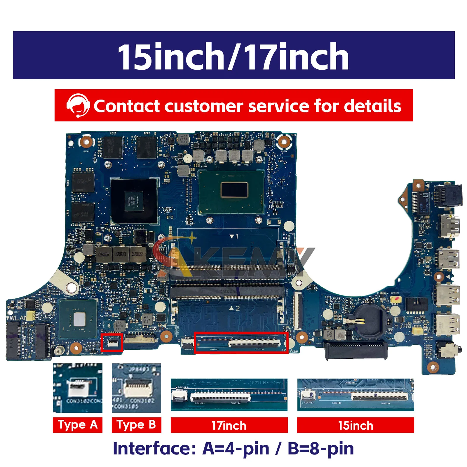 For ASUS FX705 FX505G FX505GE FX705GD FX86F FX505GM FX705GM TUF Gaming FX505 ​FX505GE FX505GM FX505GT FX505DY FX505GD Mainboard