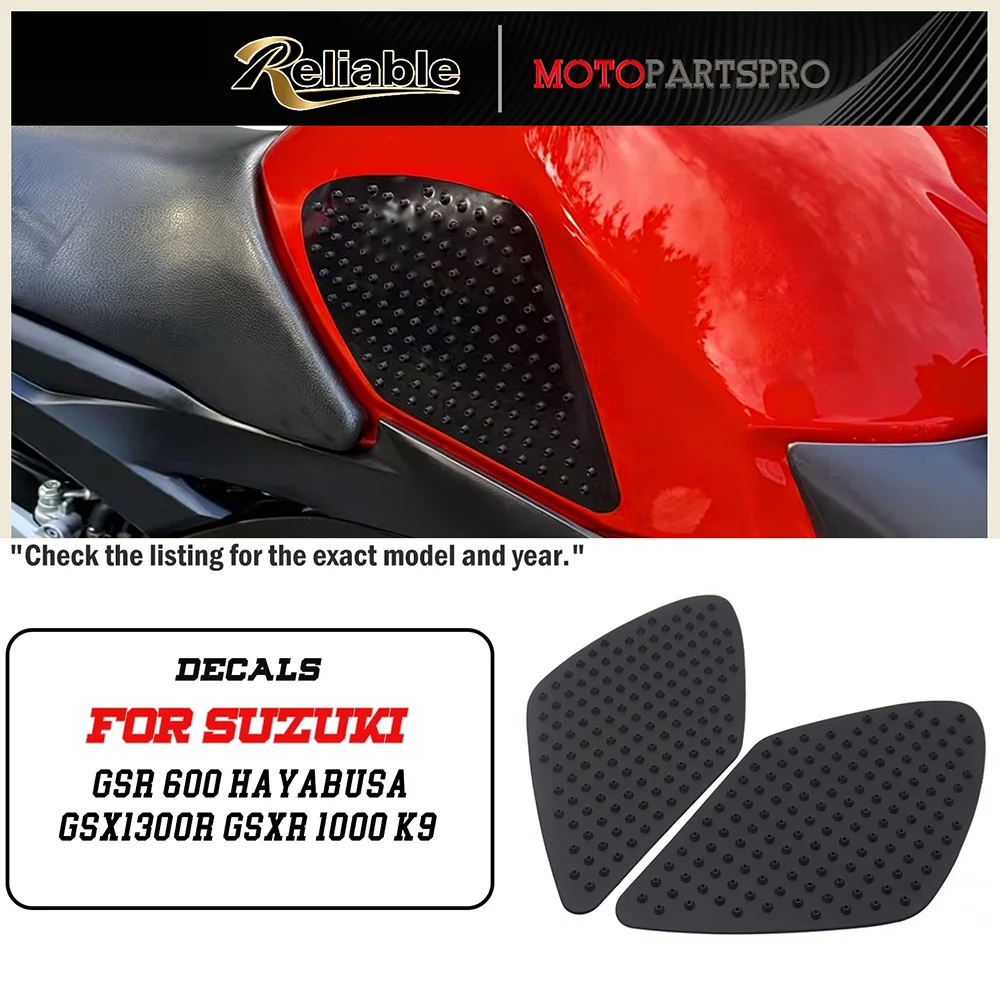 For SUZUKI Tank Pad GSR 600 HAYABUSA GSX1300R GSXR 1000 K9 Accessories Motorcycle Anti Slip Side Tank Traction Pad Decal Sticker