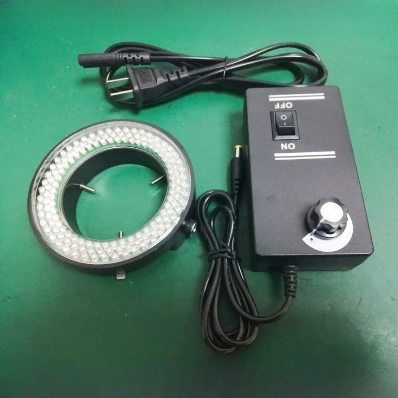 Microscopio 60mm Inner Diameter LED Ring Light Source 144 pcs LED Lamp Four Zones Adjustable Microscope Industrial Illuminator