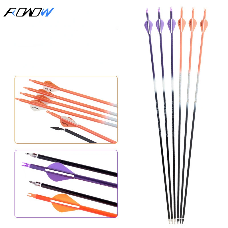 

Pure Carbon Arrow 6.2mm Inner Diameter Carbon Arrow Shaft Replaceable Bow and Arrow Archery Competitive Sports Equipment